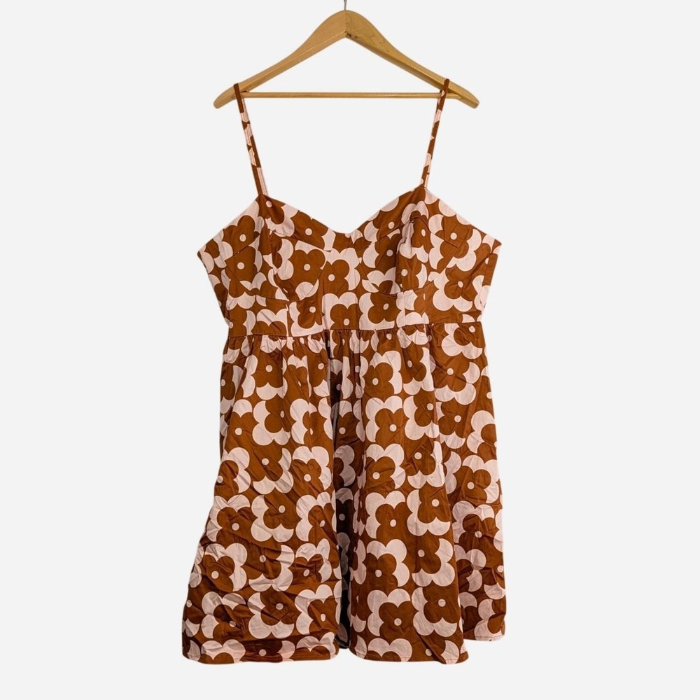 Hutch Mod Floral Romper NWT Orange Pink Size 2X
